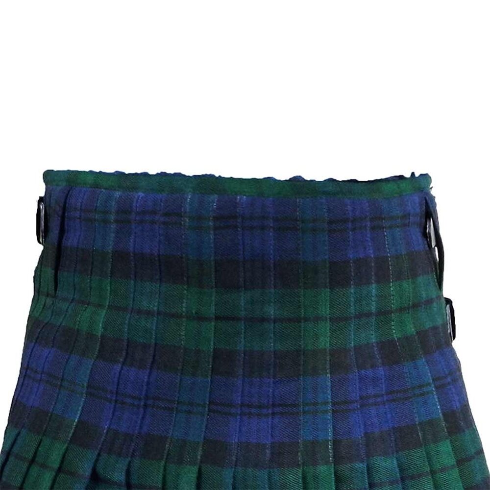 Tartan Black Watch Kilt 8 Yards Men Highlander Scottish Kilt - Picture 9 of 9